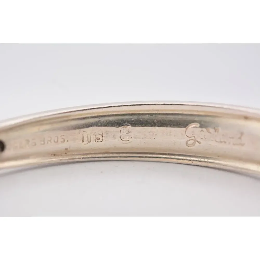 Roger Brothers Vintage Bracelet Silver Plated Starfish Pearl Charm Garland Bin7